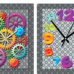 The Unusual Gift Company Floating Numbers Or Cogs 3D Clox