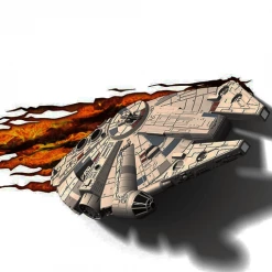 The Unusual Gift Company Millennium Falcon 3d Deco Light Home & Lifestyle