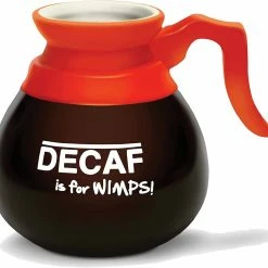 BigMouth Inc Decaf Is For Wimps! Mug, Brown, Ceramic Coffee Cup, Looks Like Coffee Caraf, Holds 16 Oz. Of Coffee Coffee & Tea Lovers