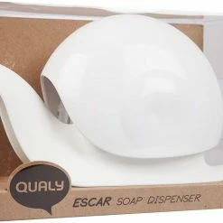 QUALY Escar Snail Shaped Soap Dispenser Bathroom Shower Accessory