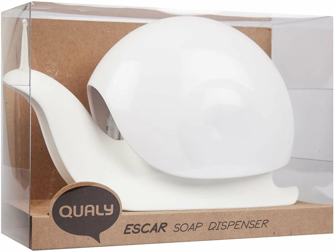 QUALY Escar Snail Shaped Soap Dispenser Bathroom Shower Accessory