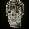 Funtime Gifts 3D Skull Optical Illusion Lamp, Acryl, White