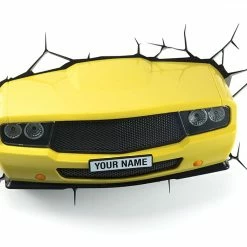 Mechanics 3D Light FX Plastic Muscle Car Light - Yellow