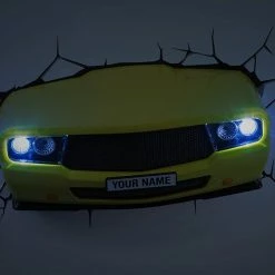 Mechanics 3D Light FX Plastic Muscle Car Light - Yellow