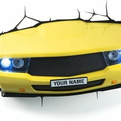 Mechanics 3D Light FX Plastic Muscle Car Light - Yellow