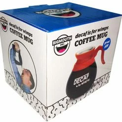 BigMouth Inc Decaf Is For Wimps! Mug, Brown, Ceramic Coffee Cup, Looks Like Coffee Caraf, Holds 16 Oz. Of Coffee Coffee & Tea Lovers