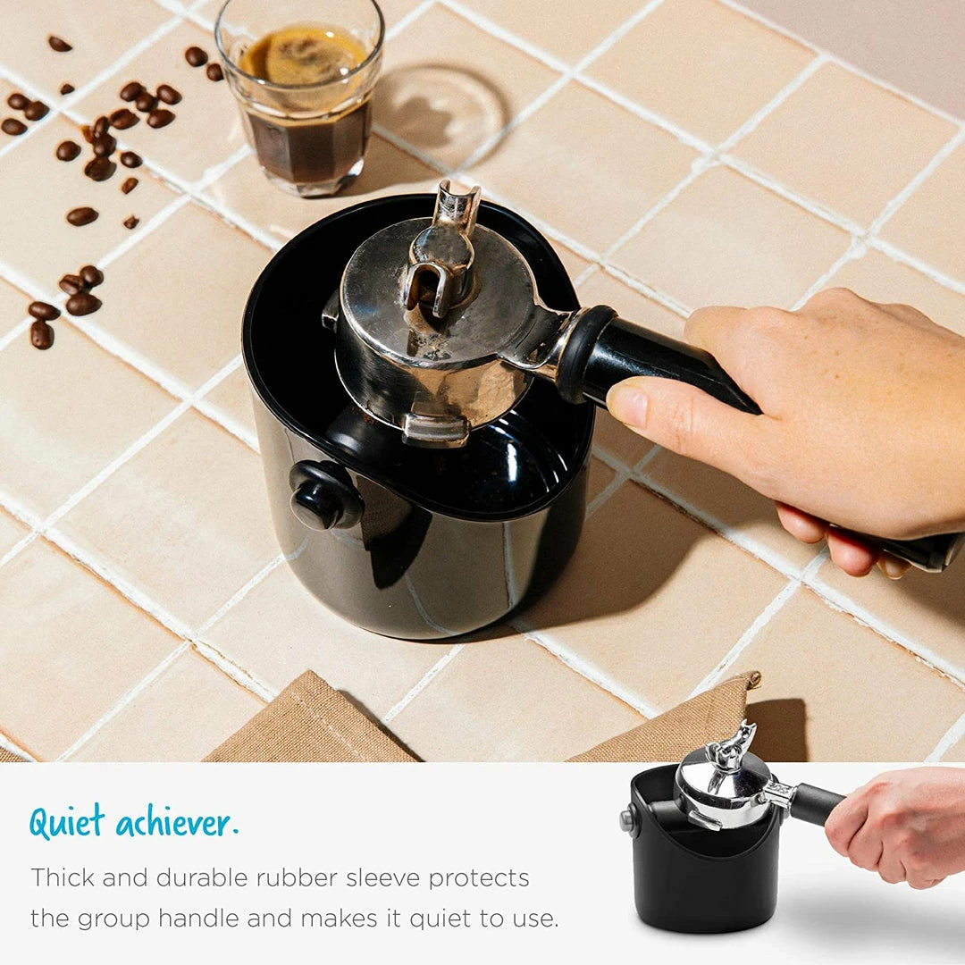 Dreamfarm Grindenstein Knock Box For Coffee Grinds, Fire Engine Red Coffee & Tea Lovers