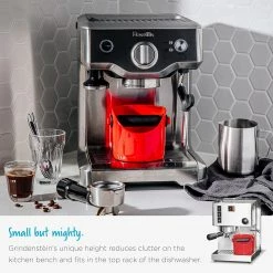 Dreamfarm Grindenstein Knock Box For Coffee Grinds, Fire Engine Red Coffee & Tea Lovers