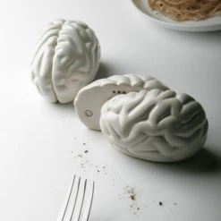 The Unusual Gift Company Brain Salt And Pepper Shaker