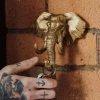 The Unusual Gift Company Gold Elephant Key Hanger