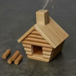 The Unusual Gift Company Log Cabin Incense Burner