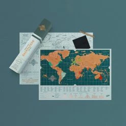 The Unusual Gift Company Home & Lifestyle Scratch Map Backpacker Edition