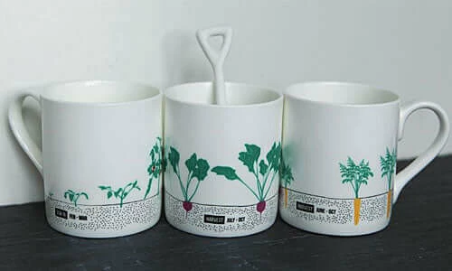 The Unusual Gift Company Allotment Mugs Coffee & Tea Lovers