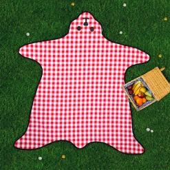 The Unusual Gift Company Foodies Bear Skin Picnic Blanket
