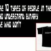 The Unusual Gift Company Binary T-Shirt