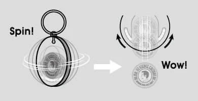 The Unusual Gift Company Centrifugal Force Keychain Geeks