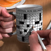 The Unusual Gift Company Crossword Puzzle Mug Coffee & Tea Lovers