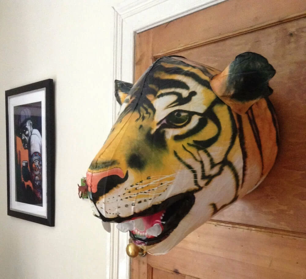 The Unusual Gift Company Inflatable Stuff Inflatable Tiger Head