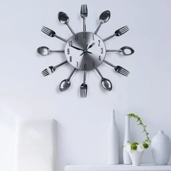 The Unusual Gift Company Foodies Kitchen Utensil Wall Clock