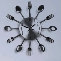 The Unusual Gift Company Foodies Kitchen Utensil Wall Clock