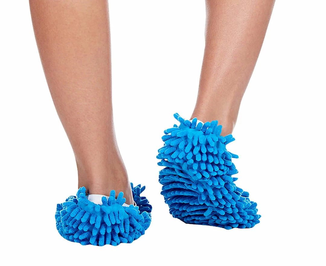 The Unusual Gift Company Lazy Housekeeper Mop Slippers Dads