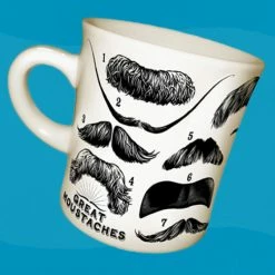 The Unusual Gift Company Great Moustaches Mug Coffee & Tea Lovers