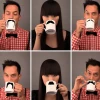 The Unusual Gift Company Coffee & Tea Lovers Moustache Mugs
