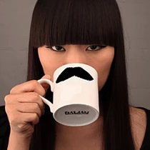 The Unusual Gift Company Coffee & Tea Lovers Moustache Mugs