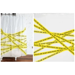 The Unusual Gift Company Police Line Shower Curtain Bathroom Gifts