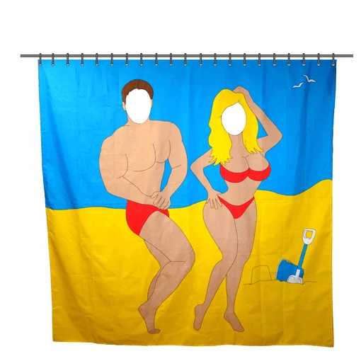The Unusual Gift Company Seaside Shower Curtain