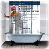 The Unusual Gift Company Social Shower Curtain Bathroom Gifts