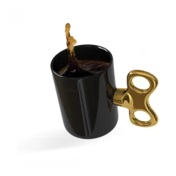 The Unusual Gift Company Coffee & Tea Lovers Wind Up Mug