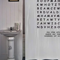 The Unusual Gift Company Bathroom Gifts Word Search Shower Curtain