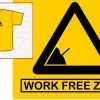 The Unusual Gift Company Work Free Zone T-Shirt