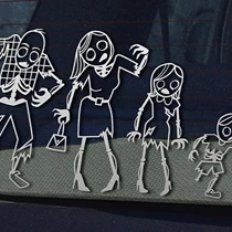 The Unusual Gift Company Zombie Family Car Stickers Dads
